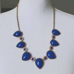 J. Crew blue and crystal necklace